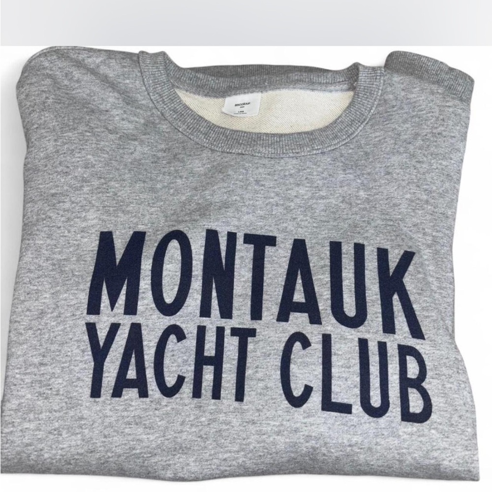 Gray Montauk Yacht Club Crewneck Sweater